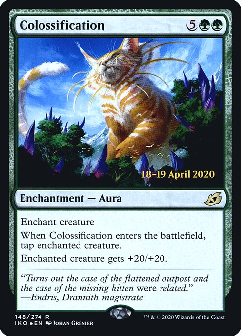 Colossification from Ikoria: Lair of Behemoths Promos