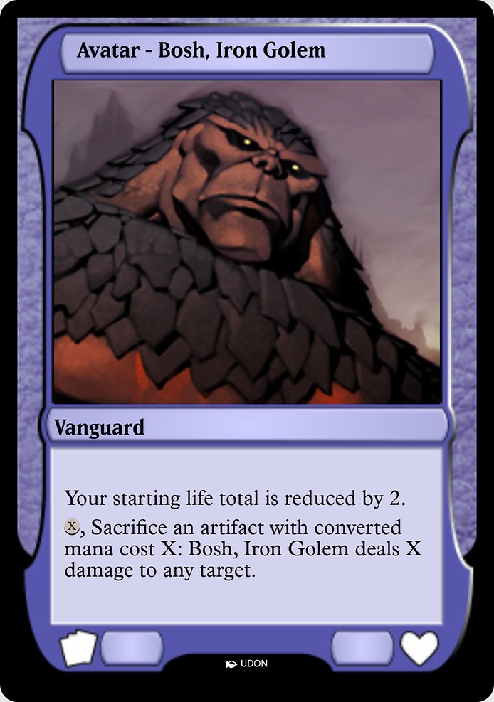 Bosh, Iron Golem Avatar highlighted card art