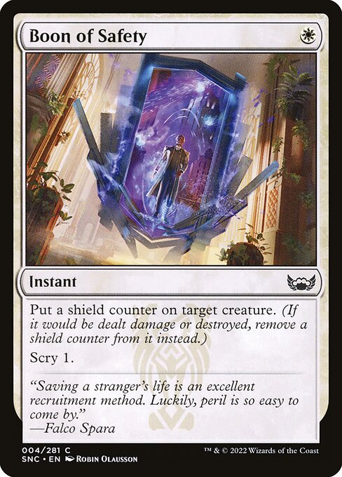 Boon of Safety highlighted card art