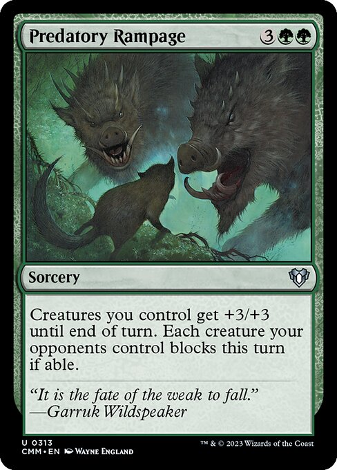 Predatory Rampage highlighted card art