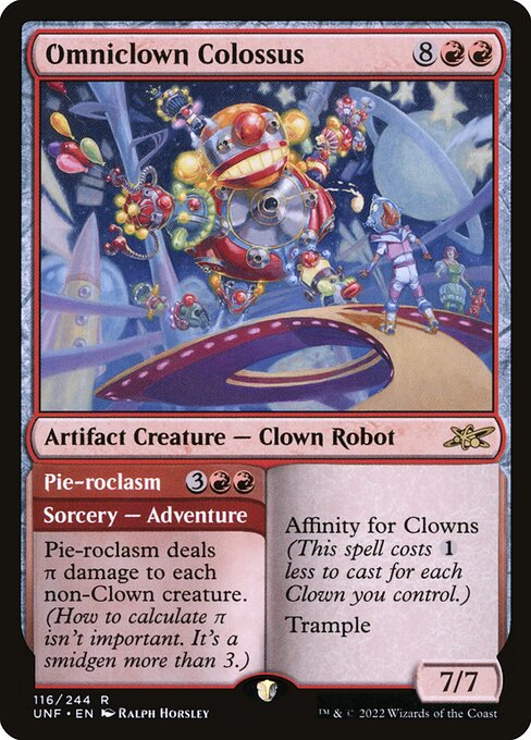 Omniclown Colossus // Pie-roclasm highlighted card art