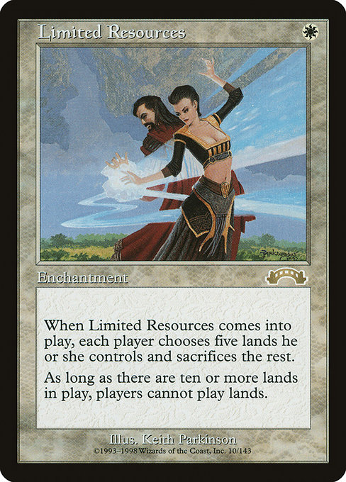 Limited Resources highlighted card art