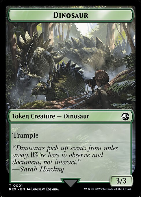 Dinosaur highlighted card art