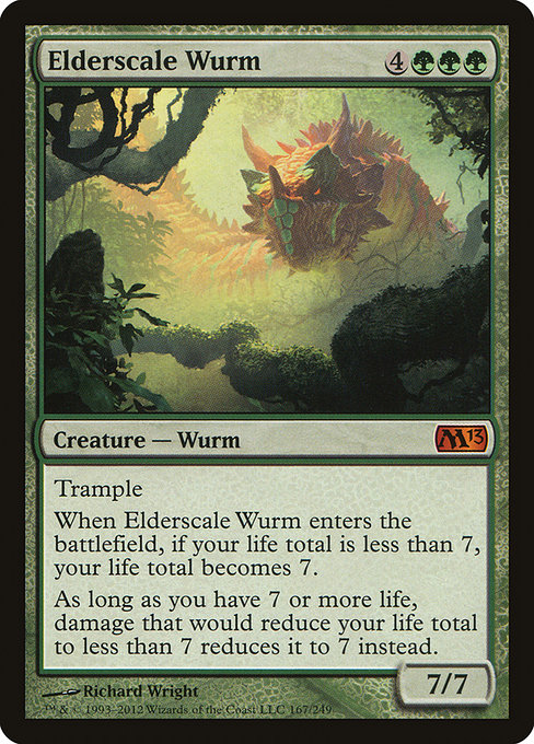 Elderscale Wurm highlighted card art