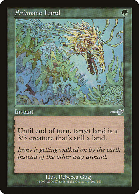 Animate Land highlighted card art