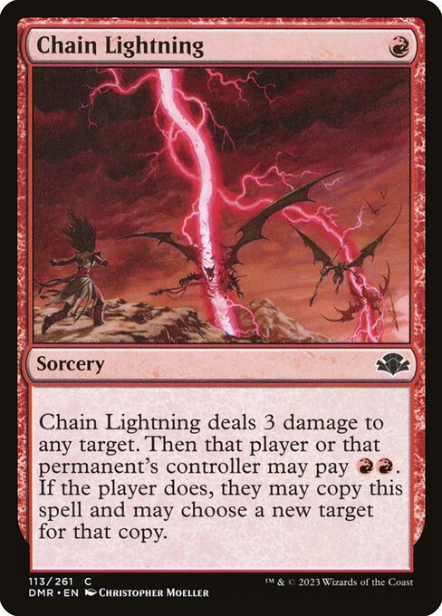 Chain Lightning from Dominaria Remastered
