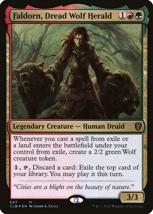 Faldorn, Dread Wolf Herald highlighted card art