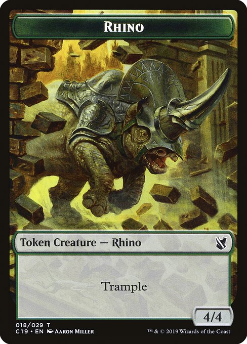 Rhino from Commander 2019 Tokens