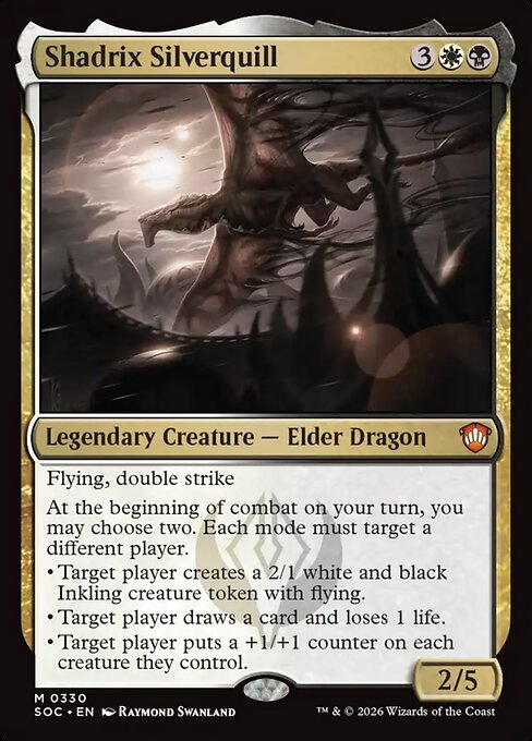 Shadrix Silverquill from Secrets of Strixhaven Commander