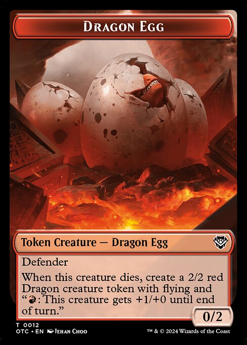 Dragon Egg from Outlaws of Thunder Junction Commander Tokens