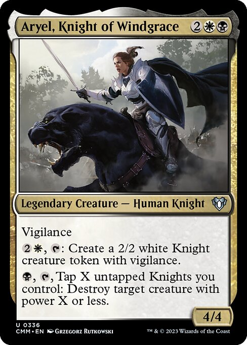 Aryel, Knight of Windgrace highlighted card art