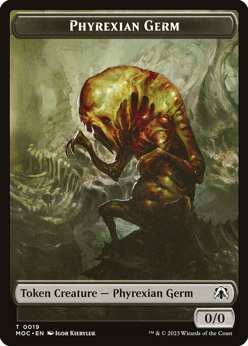Phyrexian Germ from March of the Machine Commander Tokens