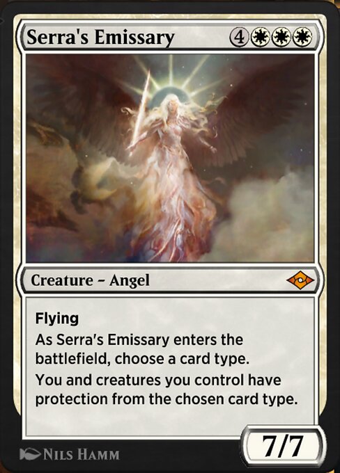 Serra's Emissary highlighted card art