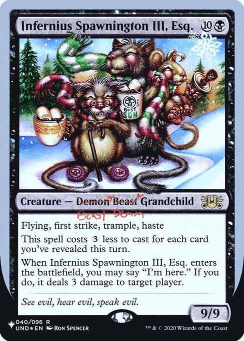 Infernius Spawnington III, Esq. highlighted card art