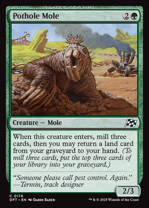 Pothole Mole highlighted card art