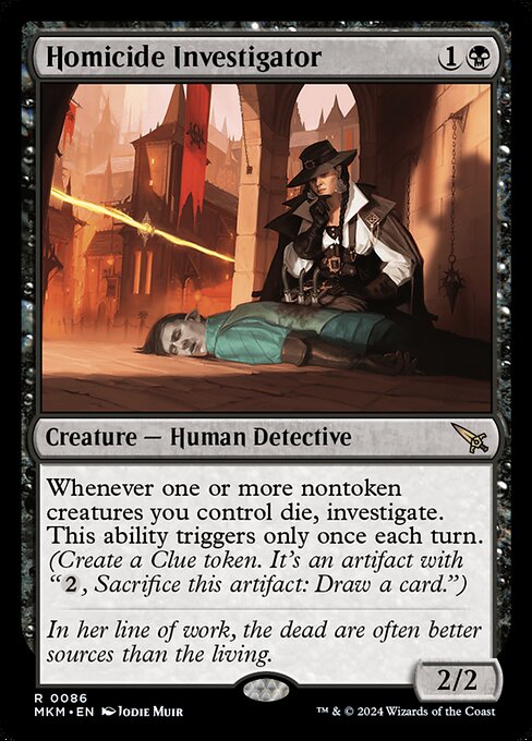 Homicide Investigator highlighted card art