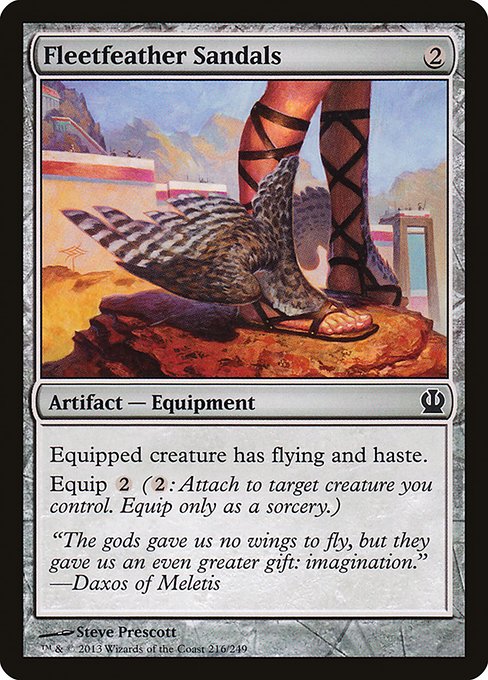 Fleetfeather Sandals highlighted card art