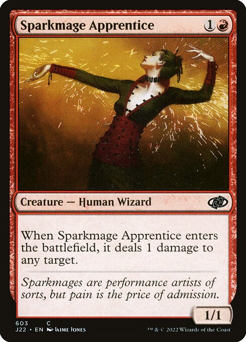 Sparkmage Apprentice highlighted card art
