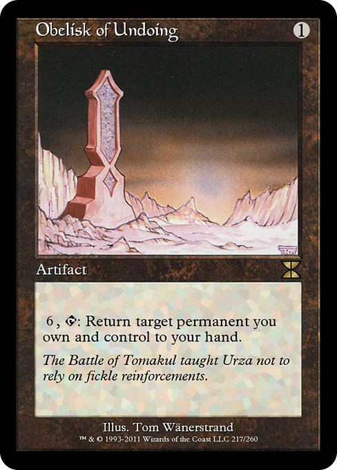 Obelisk of Undoing highlighted card art