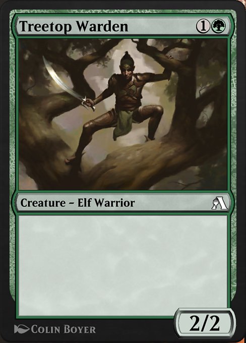 Treetop Warden highlighted card art