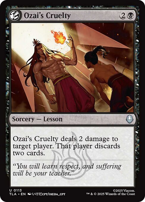 Ozai's Cruelty highlighted card art