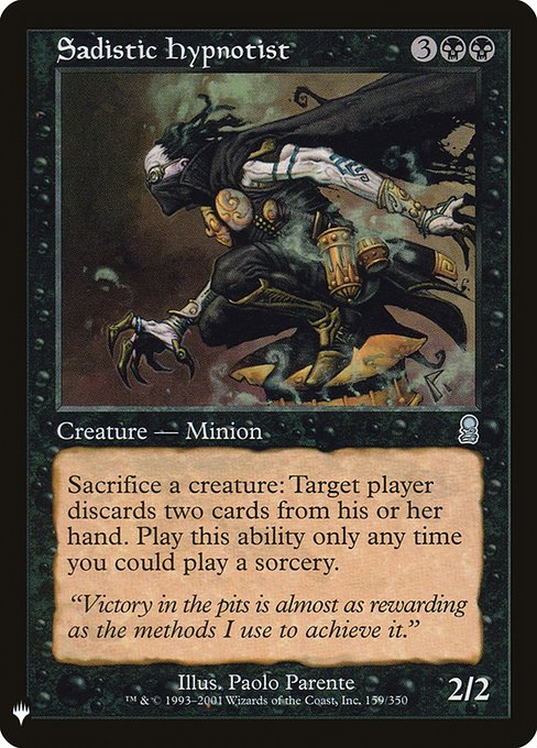 Sadistic Hypnotist highlighted card art