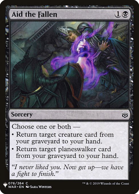 Aid the Fallen highlighted card art