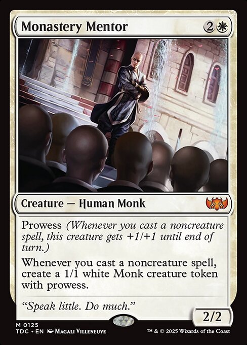 Monastery Mentor highlighted card art