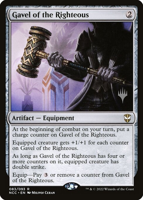Gavel of the Righteous from New Capenna Commander Promos