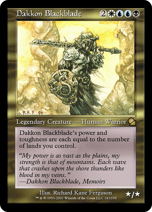 Dakkon Blackblade from Masters Edition