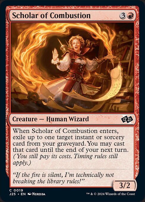 Scholar of Combustion highlighted card art