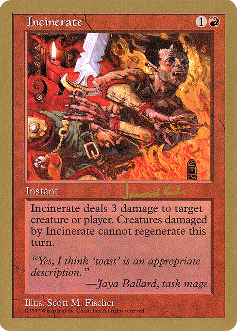 Incinerate from World Championship Decks 1997