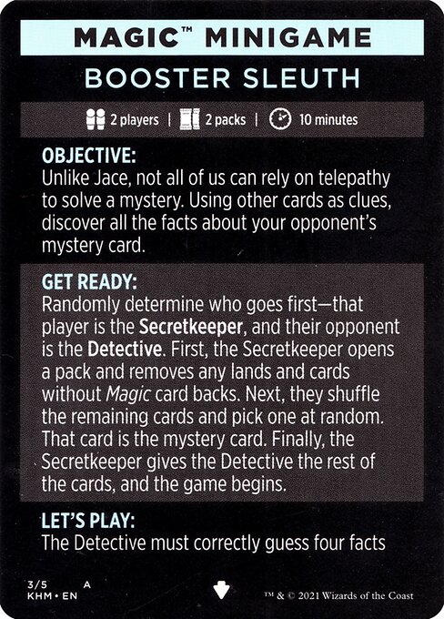Booster Sleuth // Booster Sleuth (cont'd) from Kaldheim Minigames
