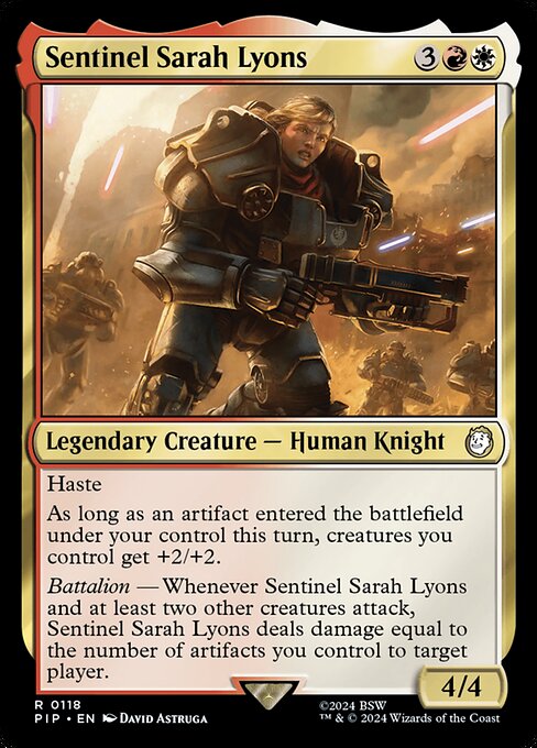 Sentinel Sarah Lyons highlighted card art