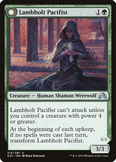 Lambholt Pacifist // Lambholt Butcher from Shadows over Innistrad