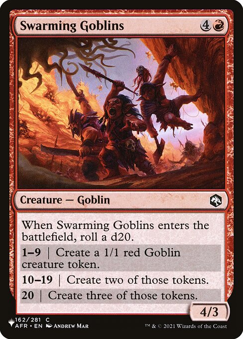 Swarming Goblins highlighted card art