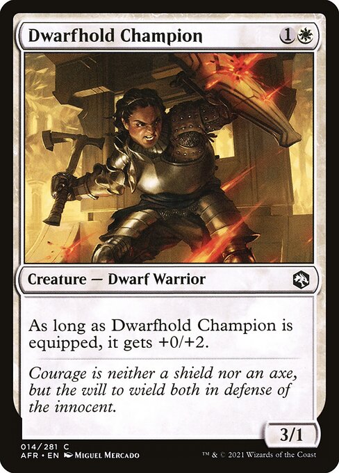 Dwarfhold Champion highlighted card art
