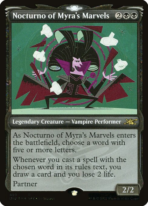 Nocturno of Myra's Marvels highlighted card art