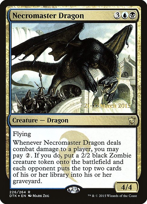 Necromaster Dragon from Dragons of Tarkir Promos