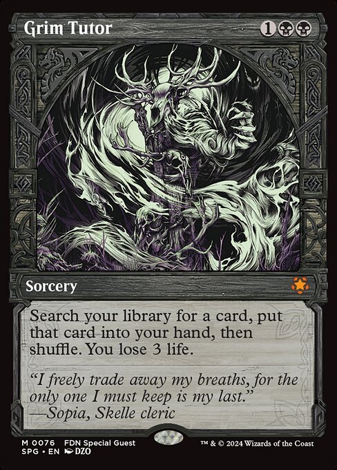 Grim Tutor highlighted card art