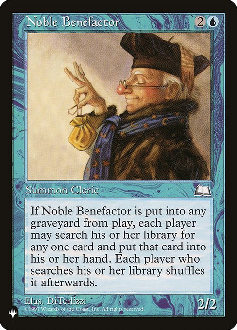 Noble Benefactor highlighted card art