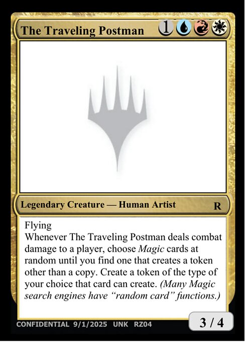 The Traveling Postman highlighted card art
