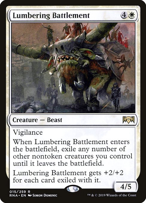Lumbering Battlement highlighted card art