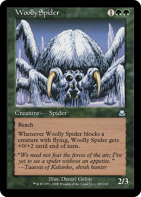 Woolly Spider highlighted card art