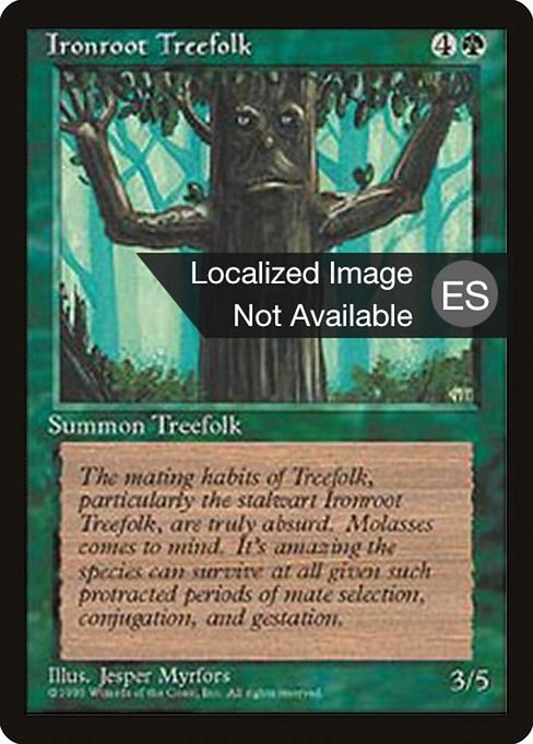Ironroot Treefolk from Fourth Edition Foreign Black Border