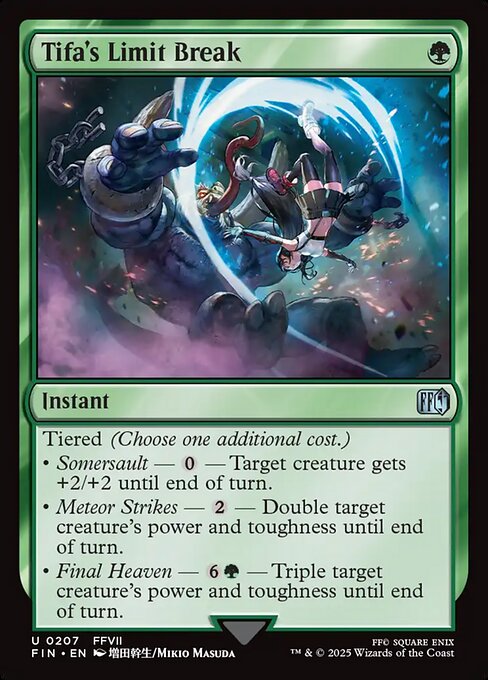 Tifa's Limit Break highlighted card art