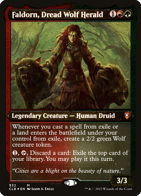 Faldorn, Dread Wolf Herald from Commander Legends: Battle for Baldur's Gate