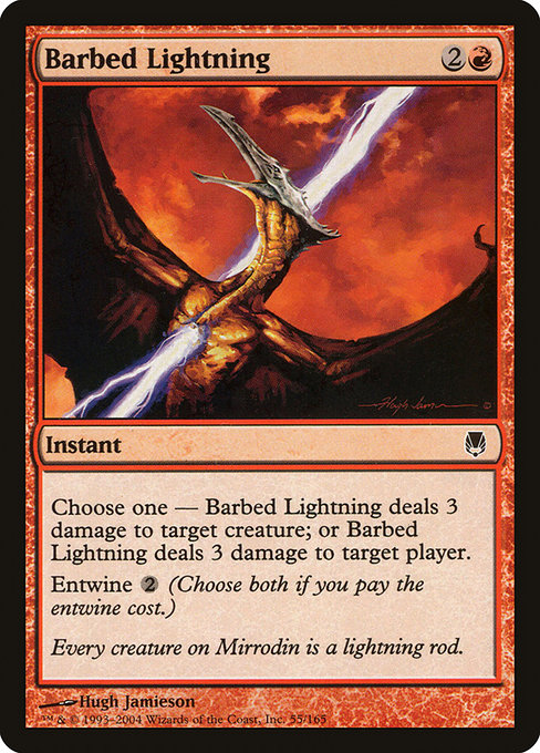 Barbed Lightning highlighted card art
