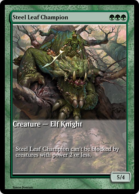 Steel Leaf Champion highlighted card art