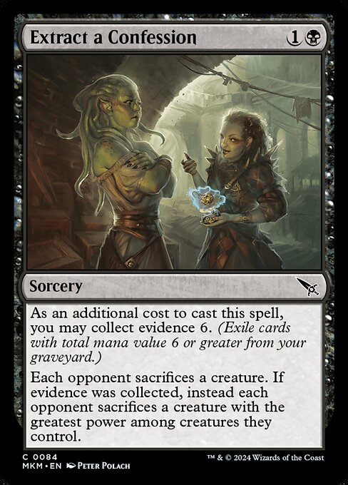 Extract a Confession highlighted card art